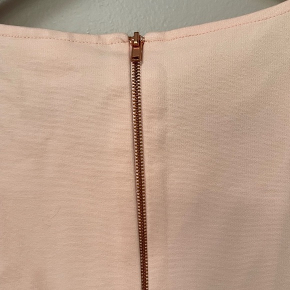 Maison Jules Ballet Blush Pink Bow fit flare pleated Jackie O Dress size Large - Picture 6 of 8